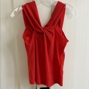 Maeve Orange Sleeveless knot Top
